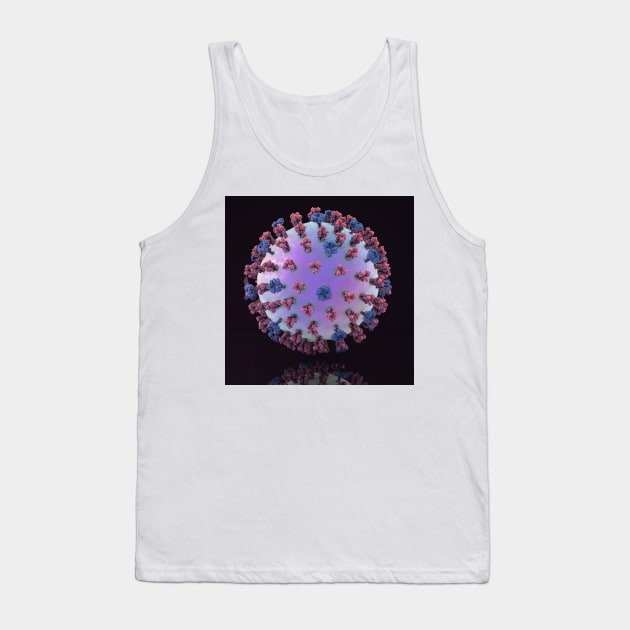 Swine flu virus H1N1, illustration (F012/8284) Tank Top by SciencePhoto